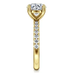 New Gabriel & Co. Winslow - 14K Yellow Gold Round Diamond Engagement Ring