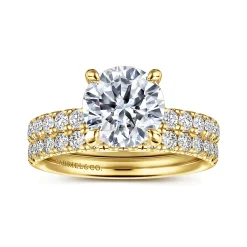 New Gabriel & Co. Winslow - 14K Yellow Gold Round Diamond Engagement Ring