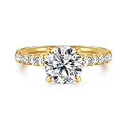 Discount Gabriel & Co. Winslow - 18K Yellow Gold Round Diamond Engagement Ring