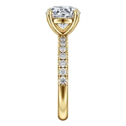 Best Gabriel & Co. Winslow - 14K Yellow Gold Round Diamond Engagement Ring
