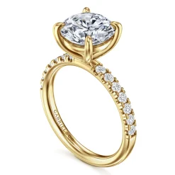 Sale Gabriel & Co. Winslow - 14K Yellow Gold Round Diamond Engagement Ring