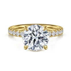 Sale Gabriel & Co. Winslow - 14K Yellow Gold Round Diamond Engagement Ring