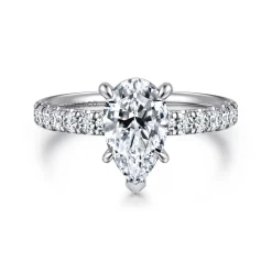 Sale Gabriel & Co. Winslow - Platinum Pear Shape Diamond Engagement Ring