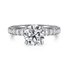 Discount Gabriel & Co. Winslow - Platinum Round Shape Diamond Engagement Ring