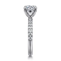 Discount Gabriel & Co. Winslow - Platinum Round Shape Diamond Engagement Ring
