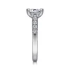 Best Gabriel & Co. Wyatt - 14K White Gold Emerald Cut Diamond Engagement Ring
