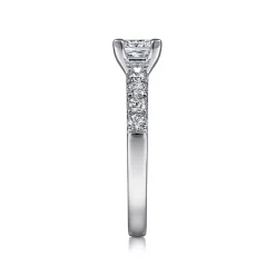 Best Gabriel & Co. Wyatt - 14K White Gold Princess Cut Diamond Engagement Ring