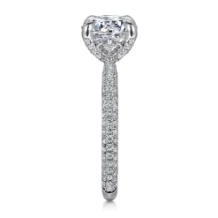 Best Gabriel & Co. Xenia - 14K White Gold Round Diamond Engagement Ring