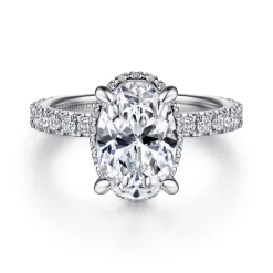 Best Gabriel & Co. Yale - 14K White Gold Diamond Engagement Ring