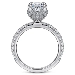 Best Gabriel & Co. Yale - 14K White Gold Diamond Engagement Ring