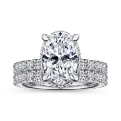 Best Gabriel & Co. Yale - 14K White Gold Diamond Engagement Ring