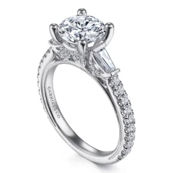 Discount Gabriel & Co. Yanna - 14K White Gold Diamond Engagement Ring