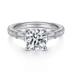 Discount Gabriel & Co. Yanna - 14K White Gold Diamond Engagement Ring