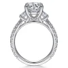 Online Gabriel & Co. Yasmine - 14K White Gold Oval Three Stone Diamond Engagement Ring