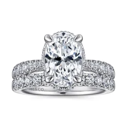 Sale Gabriel & Co. Yelena - 14K White Gold Diamond Engagement Ring