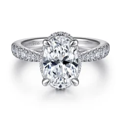 Sale Gabriel & Co. Yelena - 14K White Gold Diamond Engagement Ring