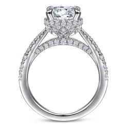 Best Gabriel & Co. Yelena - 14K White Gold Diamond Engagement Ring