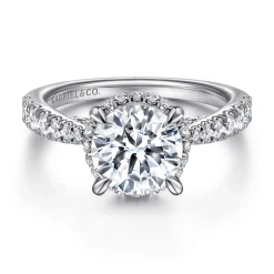 Best Gabriel & Co. Yelena - 14K White Gold Diamond Engagement Ring