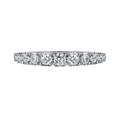 Clearance Gabriel & Co. York - 14K White Gold Round Diamond Anniversary Band - 0.5 ct