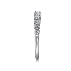 Clearance Gabriel & Co. York - 14K White Gold Round Diamond Anniversary Band - 0.5 ct