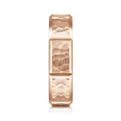 Online Gabriel & Co. Zachary - 14K Rose Gold 6mm - Men's Wedding Band with Hammered Stations