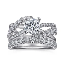 Gabriel & Co. Zaira - 14K White Gold Round Diamond Engagement Ring