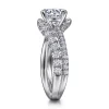 Online Gabriel & Co. Zaira - 14K White Gold Round Diamond Engagement Ring