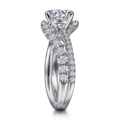 Online Gabriel & Co. Zaira - 14K White Gold Round Diamond Engagement Ring