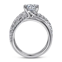 Online Gabriel & Co. Zaira - 14K White Gold Round Diamond Engagement Ring