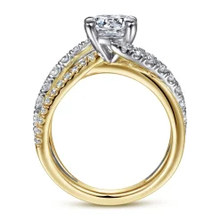 Online Gabriel & Co. Zaira - 14K White-Yellow Gold Round Diamond Engagement Ring