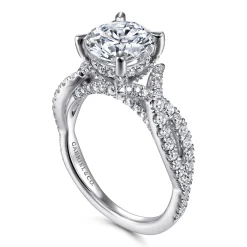 Clearance Gabriel & Co. Zandra - 14K White Gold Diamond Engagement Ring