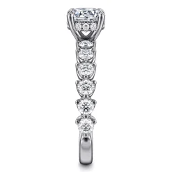Gabriel & Co. Zelmira - 14K White Gold Round Diamond Engagement Ring