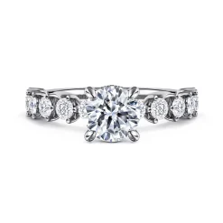 Gabriel & Co. Zelmira - 14K White Gold Round Diamond Engagement Ring