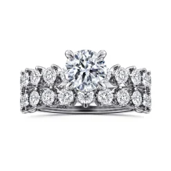 Gabriel & Co. Zelmira - 14K White Gold Round Diamond Engagement Ring