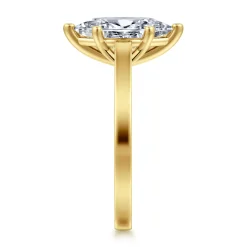 Outlet Gabriel & Co. Zephyra - 14K Yellow Gold 6 Prong Marquise Shape Solitaire Diamond Engagement Ring
