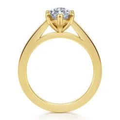Outlet Gabriel & Co. Zephyra - 14K Yellow Gold 6 Prong Marquise Shape Solitaire Diamond Engagement Ring