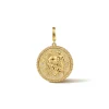 Best Gabriel & Co. Zodiac - 14K Yellow Gold Diamond Bujukan Aquarius Medallion Pendant With Detachable Bail