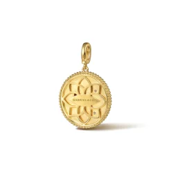 Best Gabriel & Co. Zodiac - 14K Yellow Gold Diamond Bujukan Scorpio Medallion Pendant With Detachable Bail