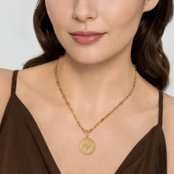 Best Gabriel & Co. Zodiac - 14K Yellow Gold Diamond Bujukan Scorpio Medallion Pendant With Detachable Bail