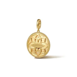 Sale Gabriel & Co. Zodiac - 14K Yellow Gold Diamond Bujukan Cancer Medallion Pendant With Detachable Bail