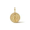Clearance Gabriel & Co. Zodiac - 14K Yellow Gold Diamond Bujukan Leo Medallion Pendant With Detachable Bail