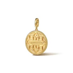 Outlet Gabriel & Co. Zodiac - 14K Yellow Gold Diamond Bujukan Libra Medallion Pendant With Detachable Bail