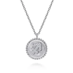 Hot Gabriel & Co. Zodiac - 925 Sterling Silver Diamond Bujukan Sagittarius Nov 22 - Dec 21 Zodiac Pendant Necklace