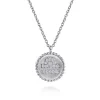 Clearance Gabriel & Co. Zodiac - 925 Sterling Silver Diamond Bujukan Libra Sep 23 - Oct 22 Zodiac Pendant Necklace