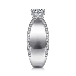 Gabriel & Co. Zoella - 14K White Gold Round Diamond Engagement Ring